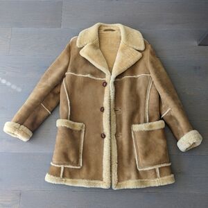 Sawyer of Napa, Jacob Reed's Sons Outwear Sheepskin Shearling Coat, Size 40